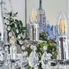 Cheop chandelier chrome, transparent, clear, 9-light sources