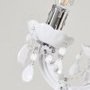 Malmback chandelier chrome, white, 5-light sources