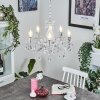 Malmback chandelier chrome, transparent, clear, 5-light sources