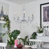 Malmback chandelier chrome, transparent, clear, 5-light sources
