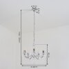 Malmback chandelier chrome, transparent, clear, 5-light sources