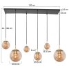 Steinhauer Bollique Pendant Light brass, 6-light sources