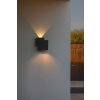 Lutec Rialto Outdoor Wall Light LED black, 2-light sources