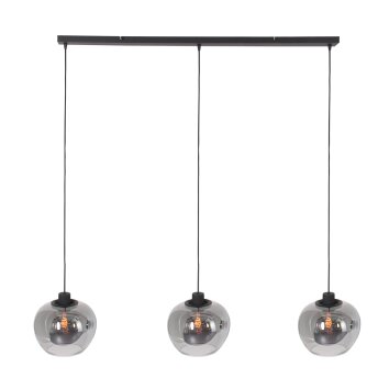 Steinhauer Lotus Pendant Light black, 3-light sources
