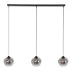 Steinhauer Lotus Pendant Light black, 3-light sources