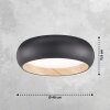 SCHÖNER WOHNEN-Kollektion Wood Ceiling Light LED Wood like finish, black, 1-light source