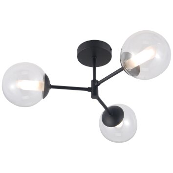 Brilliant Gitse Ceiling Light black, 3-light sources