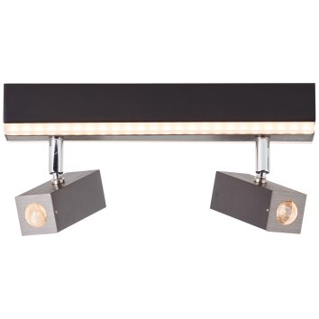 Brilliant Howle Ceiling Light LED aluminium, black, 2-light sources