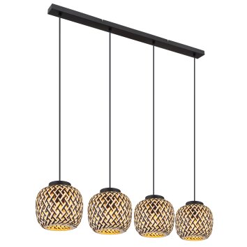 Globo COLLY Pendant Light black, 4-light sources