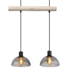 Globo LINDI Pendant Light Ecru, black, 3-light sources