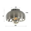 Mirror Ceiling Light matt nickel, black, 1-light source