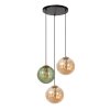 Lucide MONSARAZ Pendant Light black, 3-light sources
