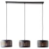 Brilliant Tyas Pendant Light black, 3-light sources