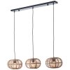 Brilliant Woodball Pendant Light black, 3-light sources