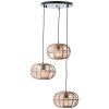Brilliant Woodball Pendant Light black, 3-light sources