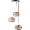 Brilliant Woodball Pendant Light black, 3-light sources