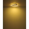 Globo FROOMY Ceiling Light LED Wood like finish, black, 1-light source