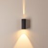 KOMOREN Outdoor Wall Light LED black, 2-light sources