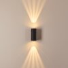 KOMOREN Outdoor Wall Light LED black, 2-light sources