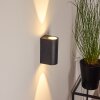 KOMOREN Outdoor Wall Light LED black, 2-light sources