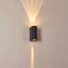 KOMOREN Outdoor Wall Light LED black, 2-light sources