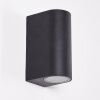 KOMOREN Outdoor Wall Light LED black, 2-light sources
