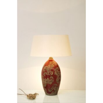 Holländer TOULOUSE table lamp brown, gold, red, 1-light source