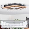 Salmi Ceiling Light LED Wood like finish, black, 1-light source