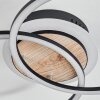 Audouin Ceiling Light LED Wood like finish, black, 1-light source, Remote control