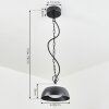 Ancemont Hanging lamp LED black, 1-light source