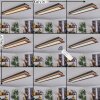 Salmi Ceiling Light LED Wood like finish, black, 1-light source, Remote control