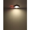 Globo JACKY Ceiling Light LED Wood like finish, black, 2-light sources, Remote control, Colour changer
