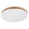 Globo DORO Ceiling Light LED Wood like finish, white, 1-light source
