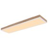 Globo DORO Ceiling Light LED Wood like finish, white, 1-light source, Remote control