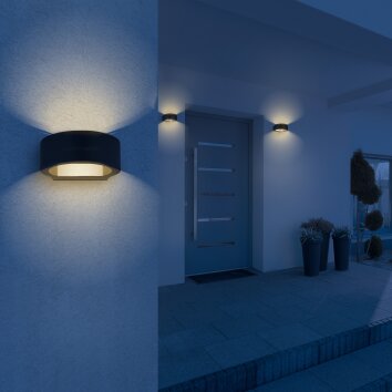 Globo SLICE Outdoor Wall Light LED black, 1-light source