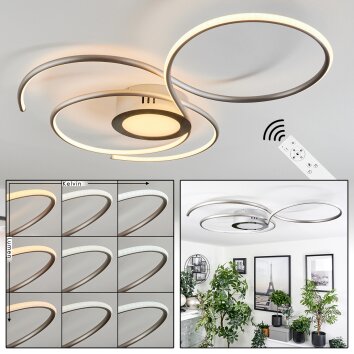 Olok Ceiling Light LED silver, white, 1-light source, Remote control