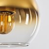 Koyoto Pendant Light glass 15 cm gold, black, 1-light source