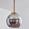 Koyoto Pendant Light glass 15 cm gold, black, 1-light source