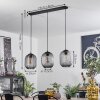 Crabinaille Pendant Light black, 3-light sources