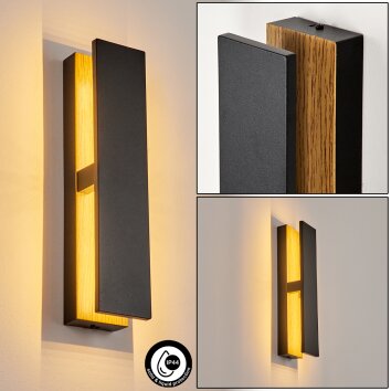 Berna Outdoor Wall Light LED Wood like finish, 1-light source