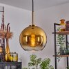 Koyoto Pendant Light glass 20 cm gold, black, 1-light source