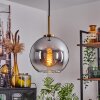 Koyoto Pendant Light glass 20 cm gold, black, 1-light source