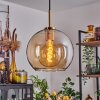 Koyoto Pendant Light glass 25 cm gold, black, 1-light source