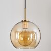 Koyoto Pendant Light glass 25 cm gold, black, 1-light source