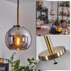 Koyoto Pendant Light glass 15 cm antique brass, 1-light source