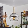 Koyoto Pendant Light glass 15 cm antique brass, 1-light source