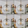 Koyoto Pendant Light glass 20 cm antique brass, 1-light source