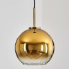 Koyoto Pendant Light glass 20 cm antique brass, 1-light source
