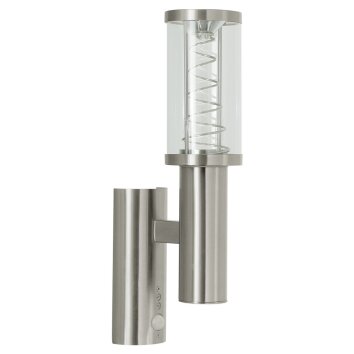 Eglo TRONO STICK outdoor wall light stainless steel, 2-light sources, Motion sensor
