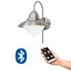 Eglo SIDNEY Outdoor Wall Light LED stainless steel, 1-light source, Remote control, Colour changer